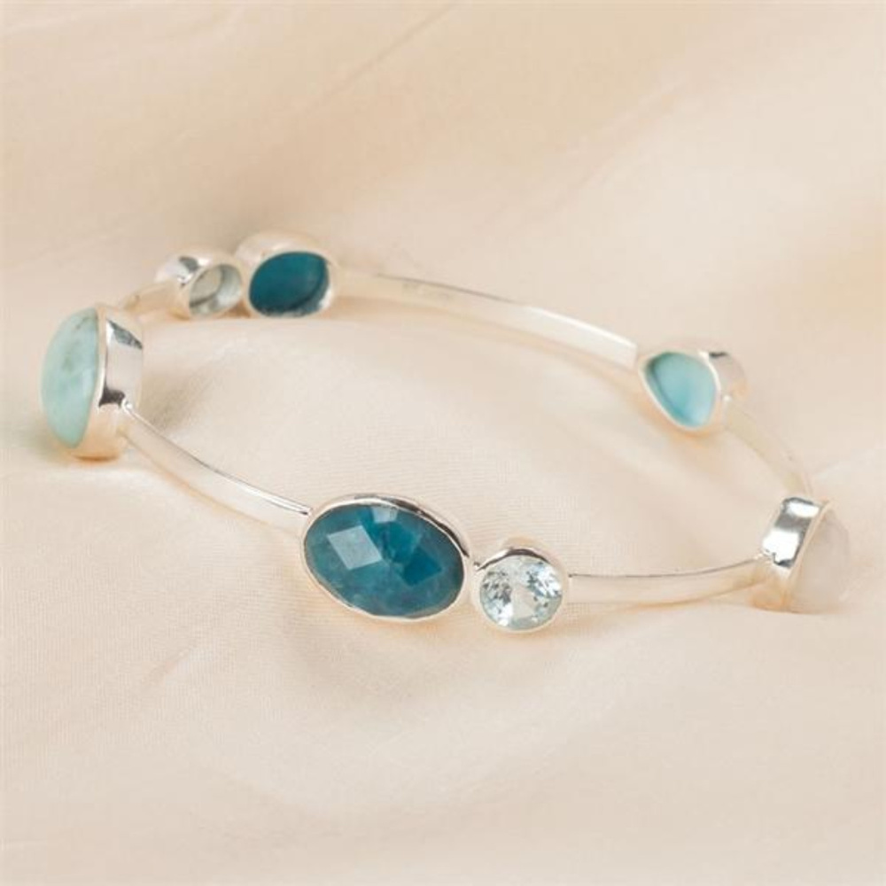 Sterling Silver Celestial Bangle